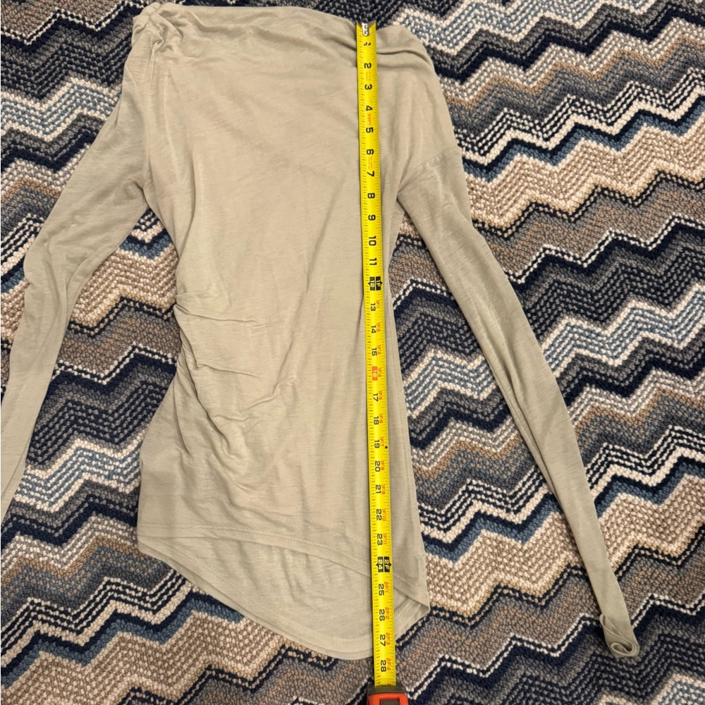 Helmut Lang  Beige Long Sleeve Top - Picture 2 of 5